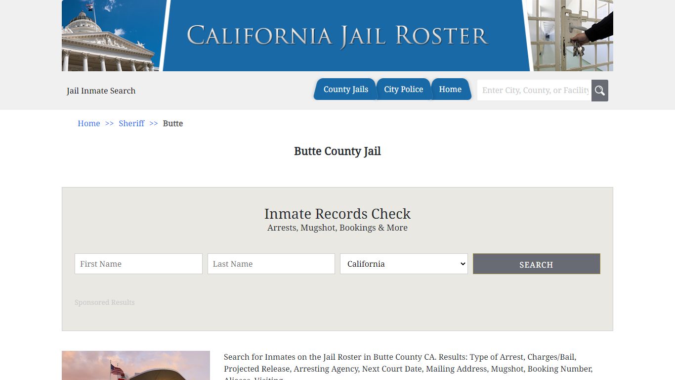 Butte County Jail | Jail Roster Search